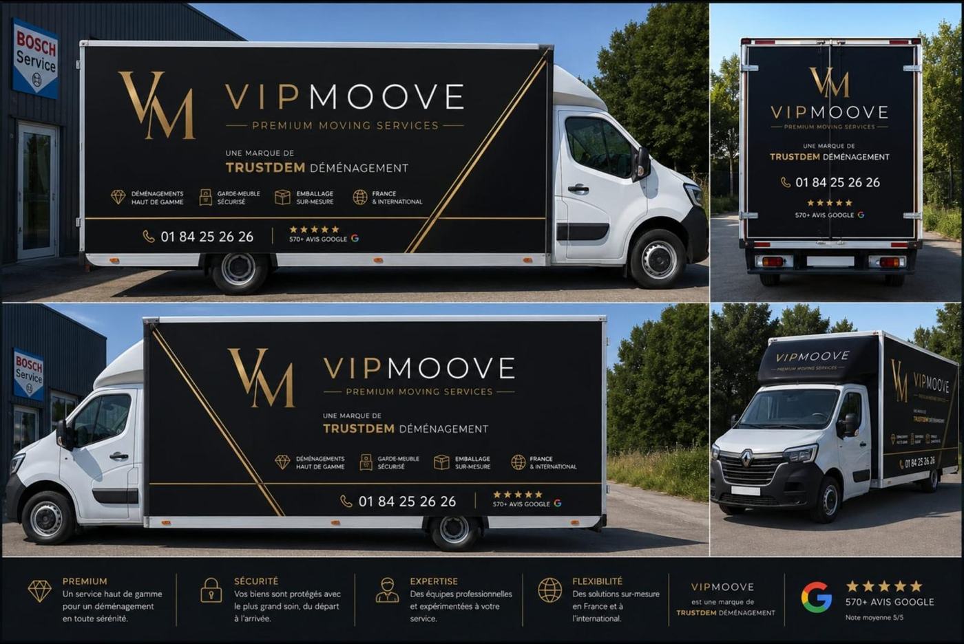 Camion VIPMOOVE - Premium Moving Services, une marque de Trustdem Déménagement